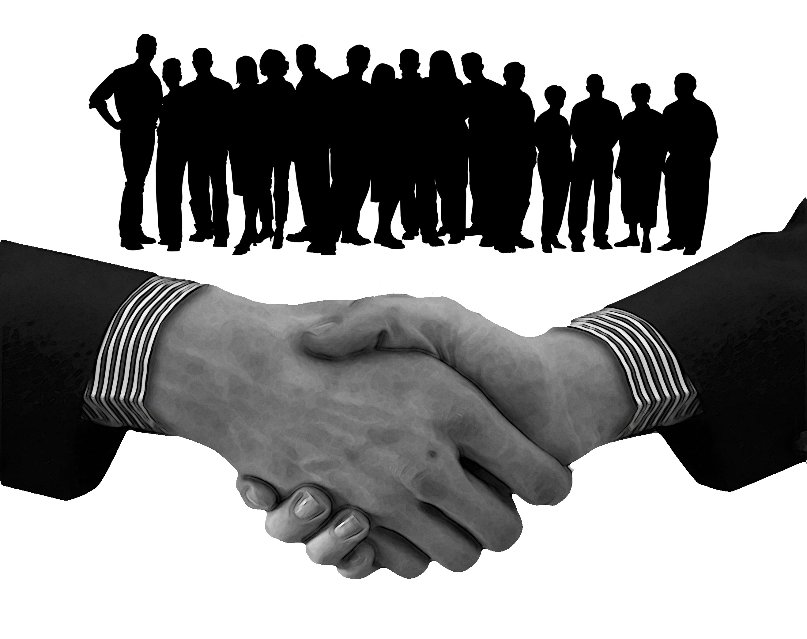 Корпоративные членство. Рукопожатие. Рукопожатие деловых людей. Партнерство иллюстрация. Рукопожатие на фоне людей.